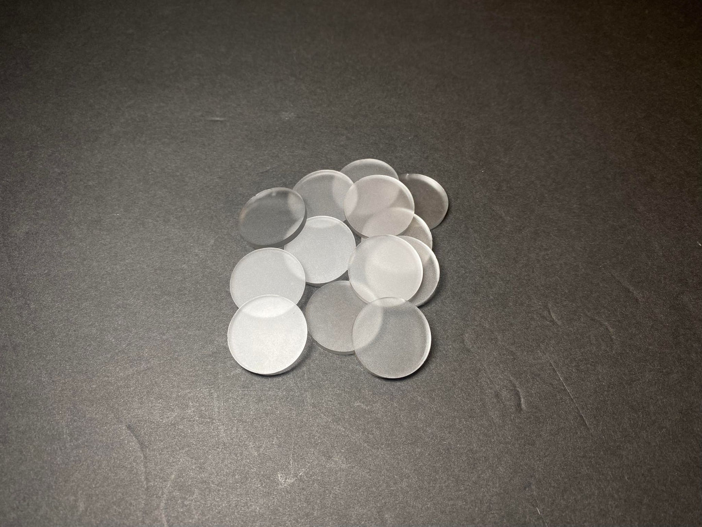 Frosted Clear 1" Circle Lens - 4 pieces