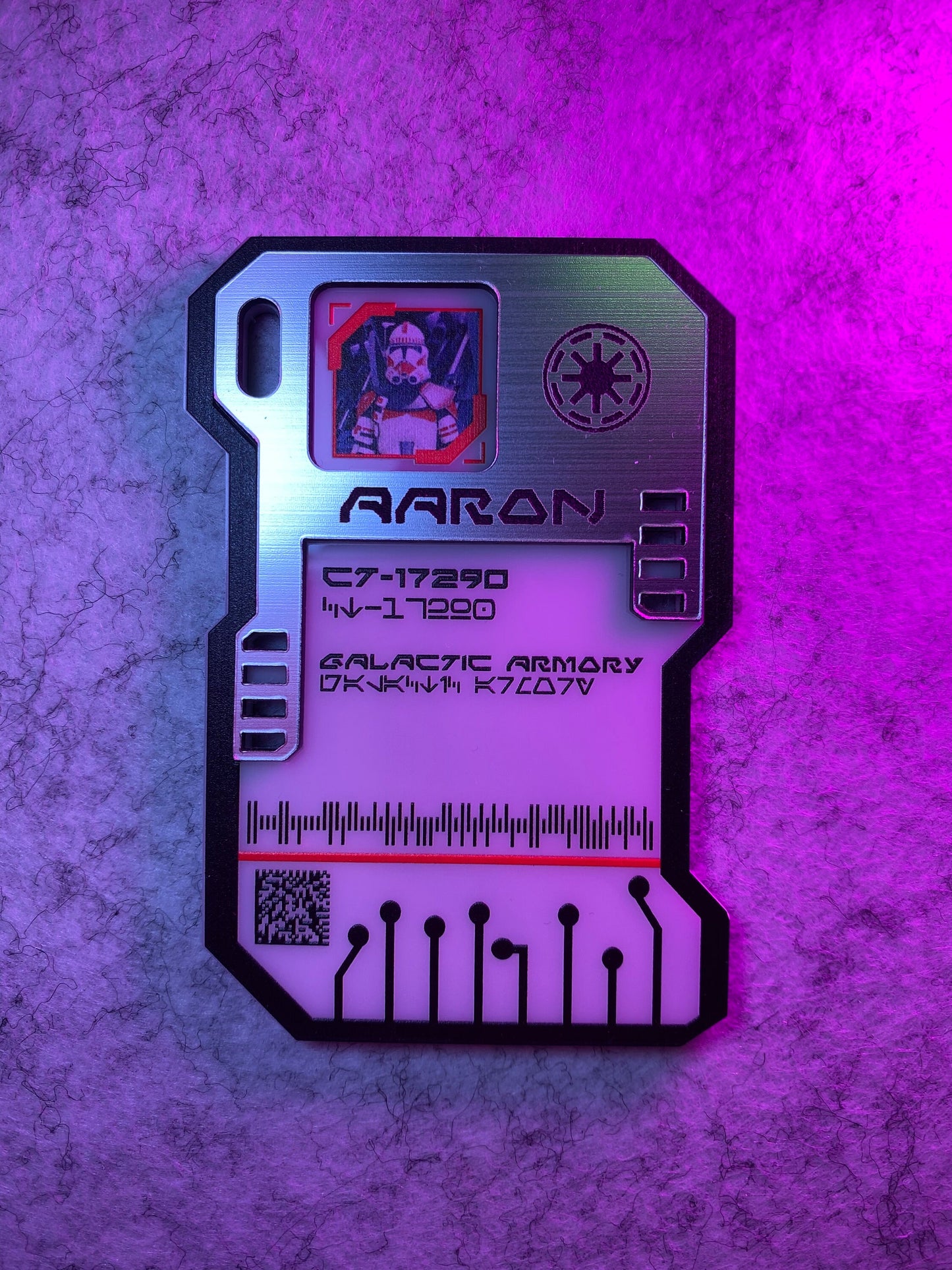 Premium Star Wars Galaxy's Edge NFC ID Card - Batuu Cosplay Original - Star Wars Cosplay - NFC Enabled (White/Black)