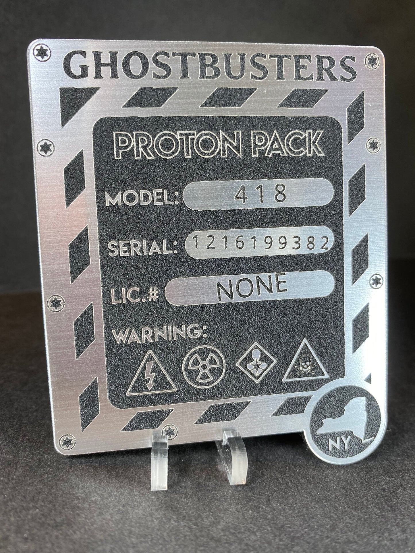 Asset Serial Tag Custom - Spirit 80% Deluxe Proton Pack