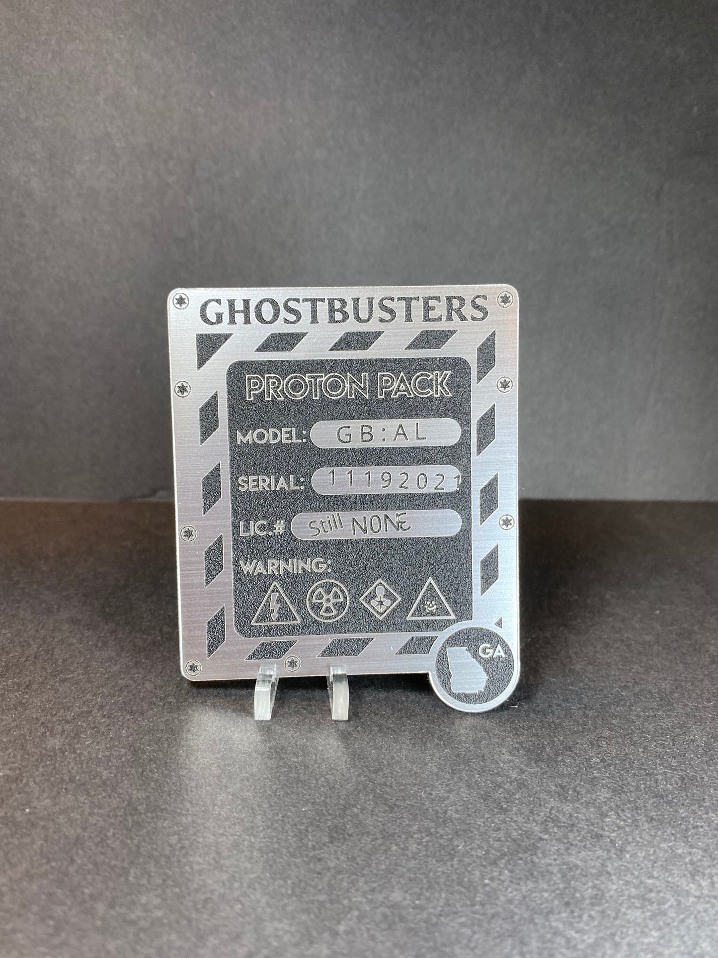 Asset Serial Tag Custom - Spirit 80% Deluxe Proton Pack