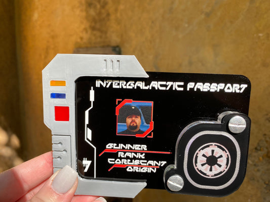 Black Premium Intergalactic Passport Datapad with Holder - Star wars Galaxy's Edge Batuu (Magic Band+ compatible)