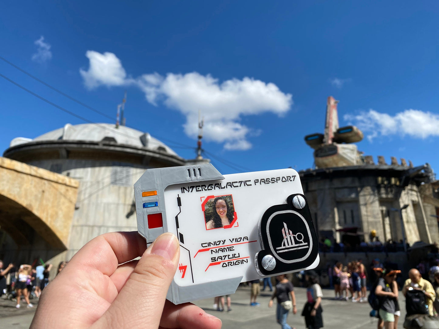 White Premium Intergalactic Passport Datapad with Holder - Star wars Galaxy's Edge Batuu (Magic Band+ compatible)