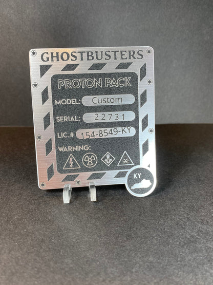 Asset Serial Tag Custom - Ghostbusters Plasma Series Spengler’s Proton Pack