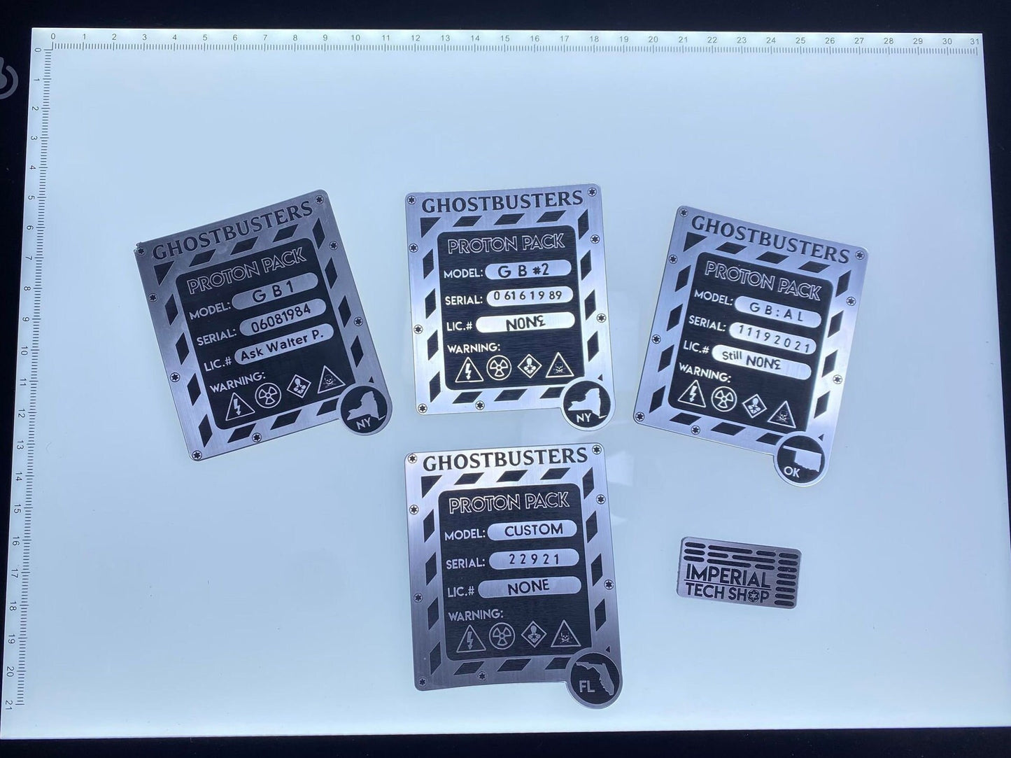 Asset Serial Tag Custom - Ghostbusters Plasma Series Spengler’s Proton Pack